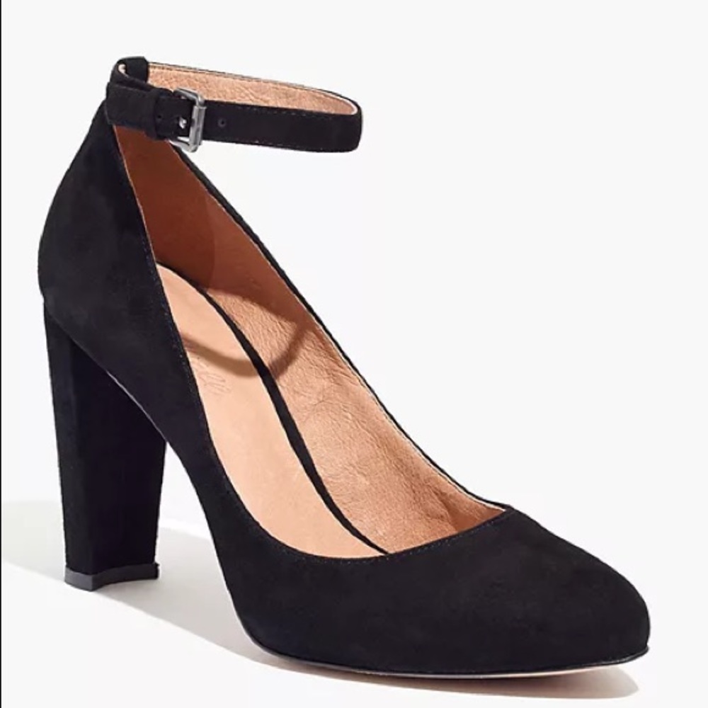Madewell Cara Ankle Strap Heels - Black